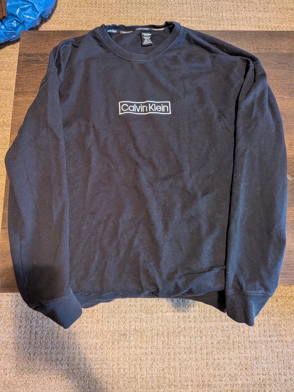 Calvin Klein Black Logo Crewneck Sweatshirt
